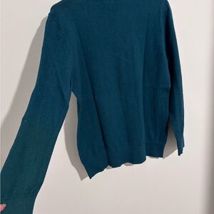 L.L. Bean Teal Ribbed Knit Sweater